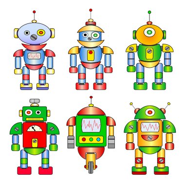 cartoon robot seti