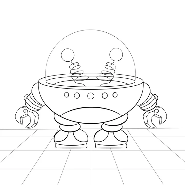Cartoon robot reparation — Stock vektor