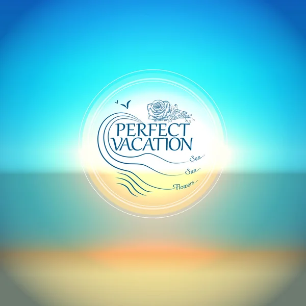 Inscription Perfect vacation — Stock Vector