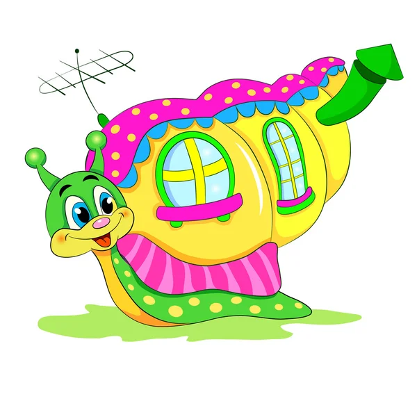 Caracol divertido de dibujos animados — Vector de stock