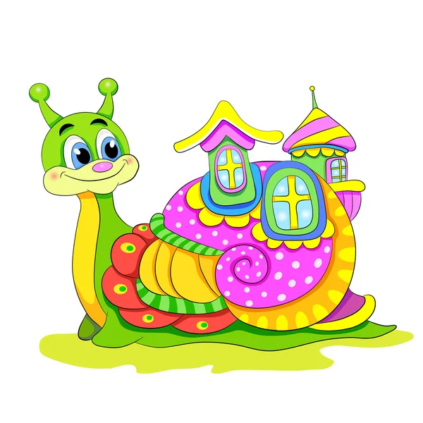 Cartoon funny snail — Stock Vector