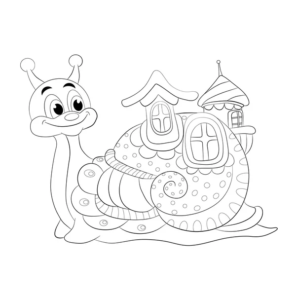 Caracol divertido de dibujos animados — Vector de stock