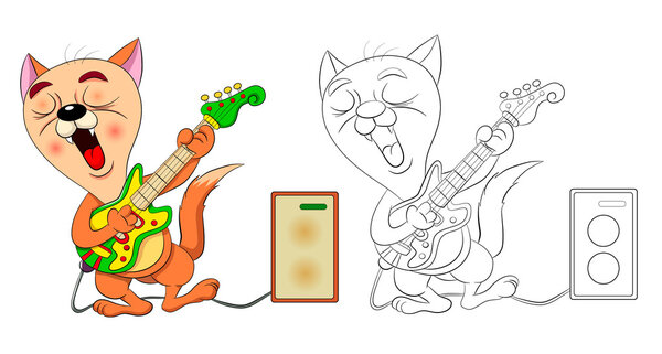 Funny cartoon cats singing