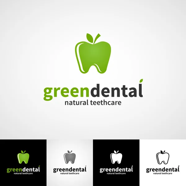 Plantilla creativa logo dental. Conjunto de iconos de cuidado dental. insignia clínica dentista, signo de práctica estomatólogo, ilustración, diseño de vectores dentales, concepto higienista oral, gráfico de tarjetas de visita, médico — Archivo Imágenes Vectoriales