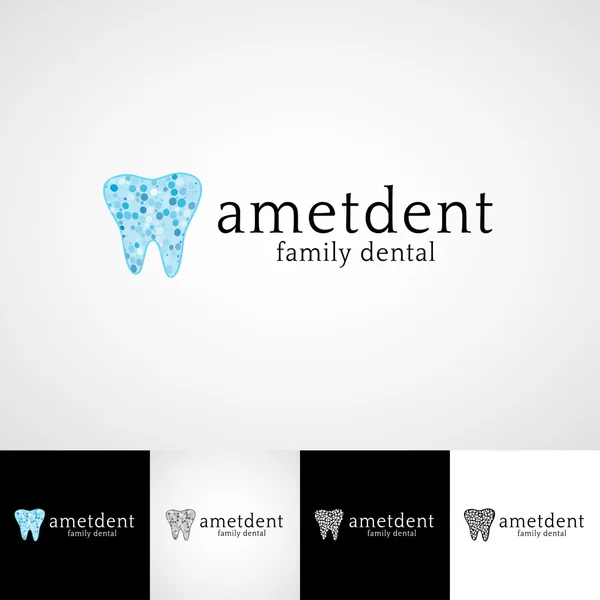 Kreativní logo zubní šablona. Teethcare sada ikon. zubní klinika insignie, ortodontista ilustrace, zuby vektorová design, ústní hygienistka koncept pro grafiku vizitek. — Stockový vektor
