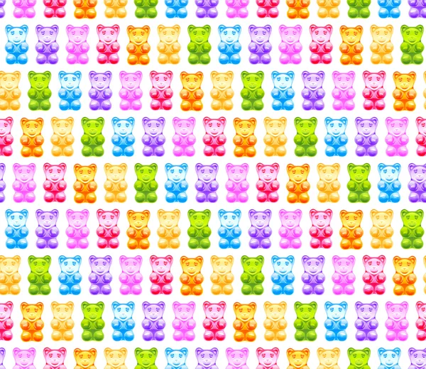 Bright gummy bears seamless pattern Stock Illustration