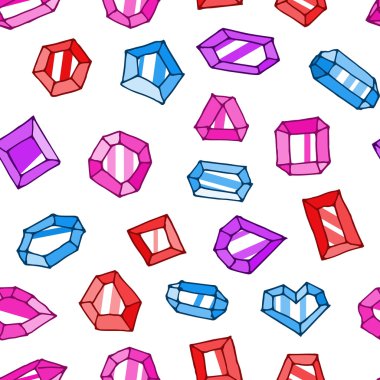 Çizgi film doodle taşlar vektör seamless modeli