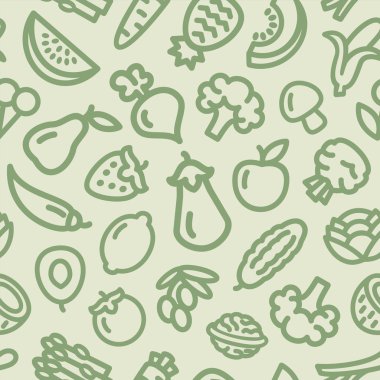 Sebze ve meyve deseni