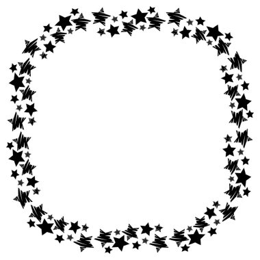 Yıldızların çerçevesi. Vektör. Dekor ögesi Güzel tasarım