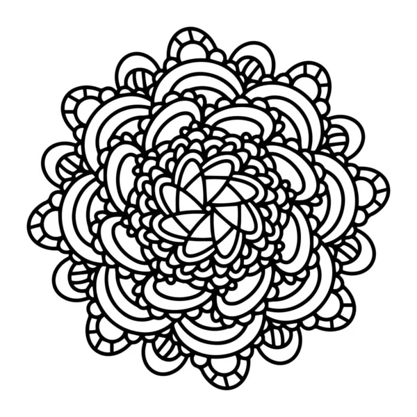 Mandala Libro Para Colorear Antiestrés Plantilla Para Mehendi Dibujo Oriental — Vector de stock