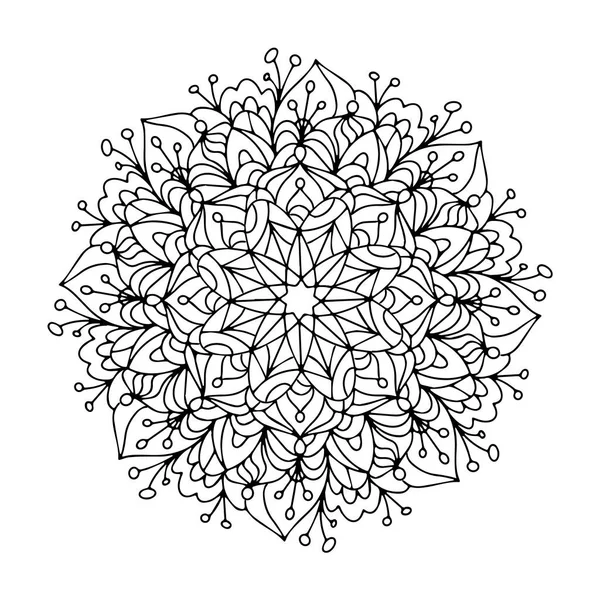 Mandala Vagyok Antistress Kifestőkönyv Mehendi Sablonja Keleti Rajz Vektor Illusztráció — Stock Vector