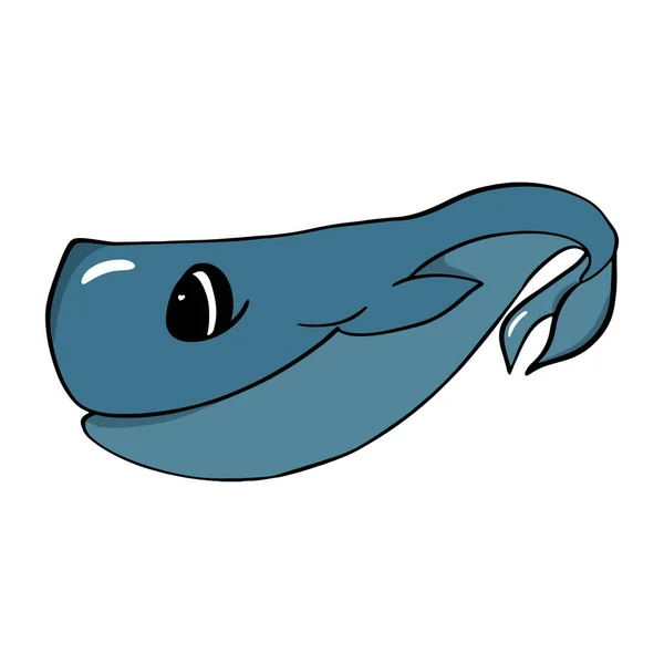 Ballena Espermática Ilustración Vectorial Estilo Dibujos Animados Puede Utilizar Como — Archivo Imágenes Vectoriales