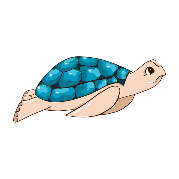 Tortue Illustration Vectorielle Style Dessin Animé Peut Être Utilisé Comme — Image vectorielle