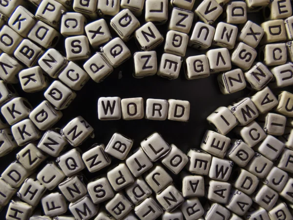 kelime siyah bir arka plan ile blok, 