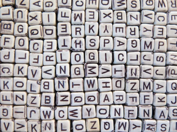 Hintergrundansicht von der Spitze des Alphabets über Bildung, t — Stockfoto