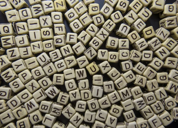 Interesting background with letters on cubes — Stock Photo, Image