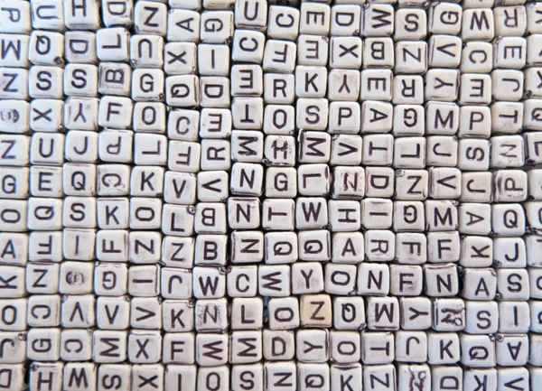 arka plan ile küpleri ile alfabe Üstten Görünüm