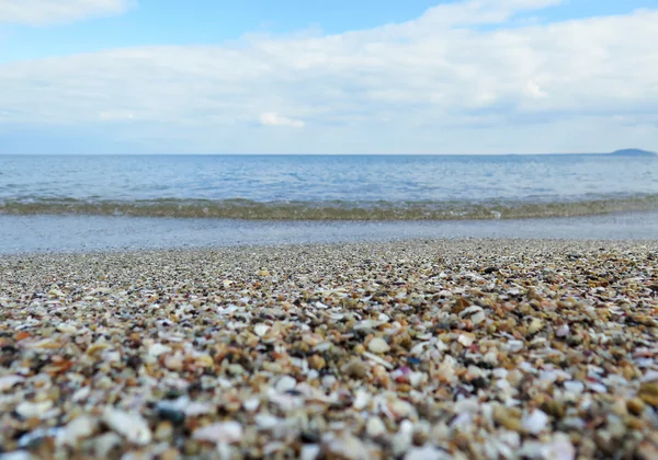 Meeresgrund mit Wellen, Sand und Horizont. der Plan — Stockfoto