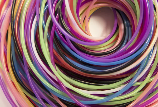 Kolorowych spiralnych nici na białym tle Zdjęcia Stockowe bez tantiem