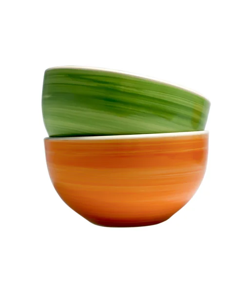 Two bowls made of ceramic with a picture — Stock Photo, Image