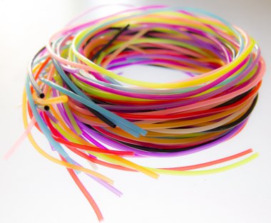 parlak koyunların iplik, Tel bir bobin içine haddelenmiş