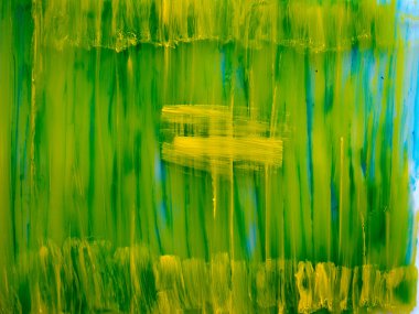 Yeşil ve sarı boya ile kaotik arka plan