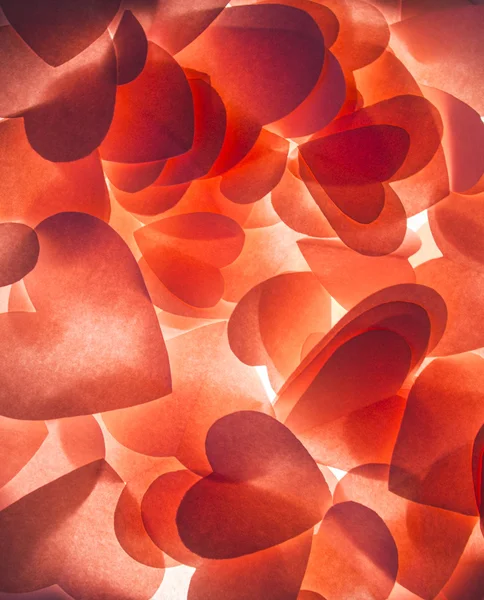 Kağıt Kalpler, arkadan ışık arka plan