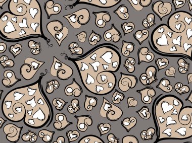  Kahverengi arkaplanda bej kalpler olan bir resim