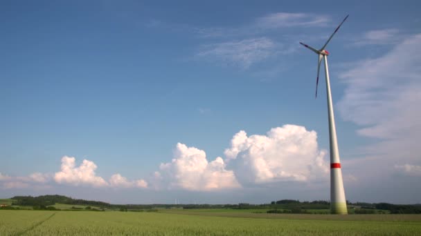 Energía Eólica Energía Eólica Turbina Eólica — Vídeos de Stock