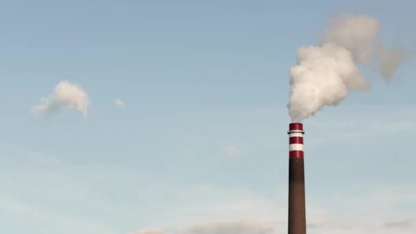 Chimenea Una Planta Química Ludwigshafen Alemania — Vídeos de Stock