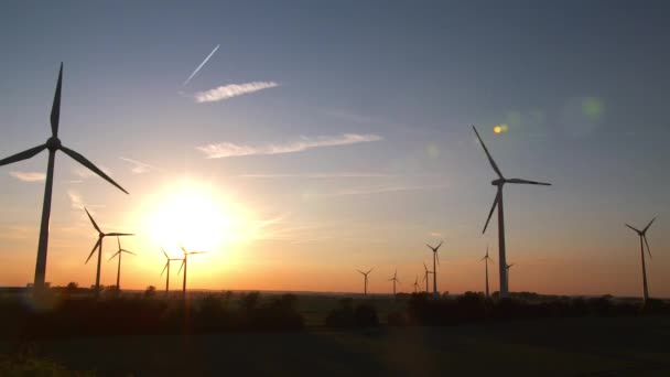 Energía Eólica Energía Eólica Turbina Eólica — Vídeos de Stock