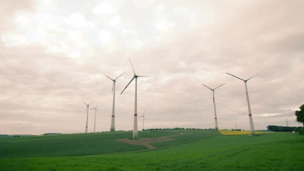 Energía Eólica Energía Eólica Turbina Eólica — Vídeos de Stock