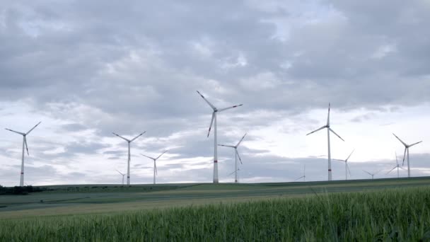 Energía Eólica Energía Eólica Turbina Eólica — Vídeo de stock