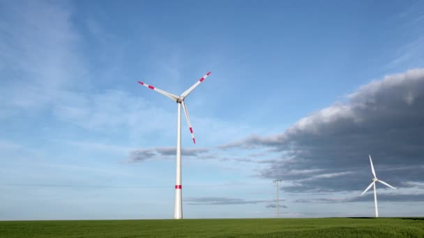 Windenergie Windenergie Wind Turbine — Stockvideo