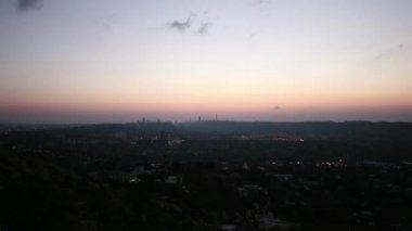 Gece manzarası, zaman atlamalı, Johannesburg