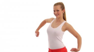 Vücudunu esneten bir kadın