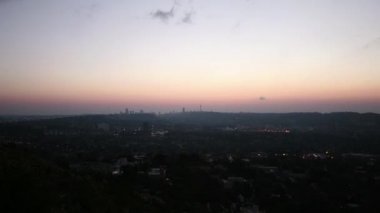 Gece manzarası, zaman atlamalı, Johannesburg
