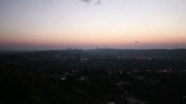 Gece manzarası, zaman atlamalı, Johannesburg