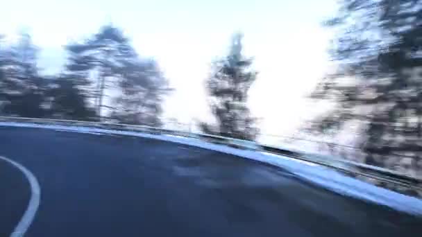 Švýcarsko - jízdy Shot - Pov - časová prodleva — Stock video