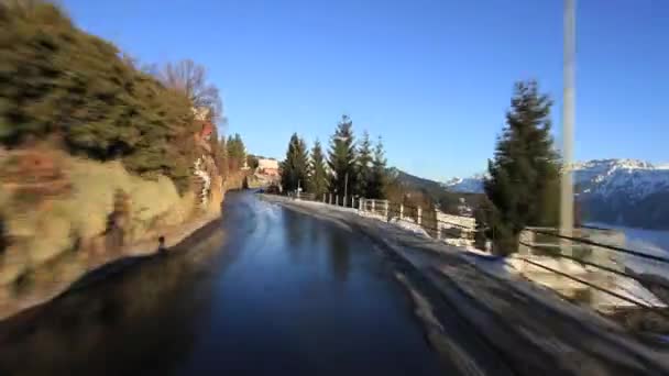 Швейцарія - водіння постріл - Pov — стокове відео