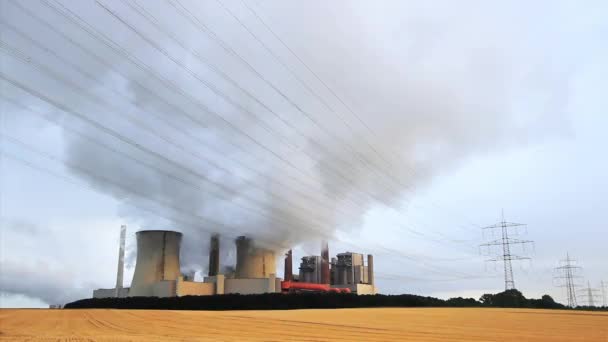 Central eléctrica de carbón — Vídeo de stock