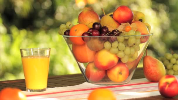 Frutas frescas — Vídeo de stock