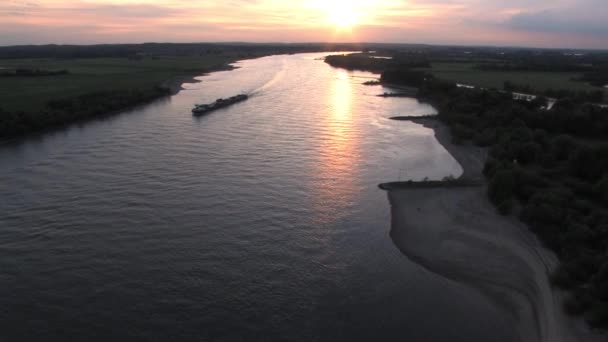 Річки Рейн, повітряні — стокове відео