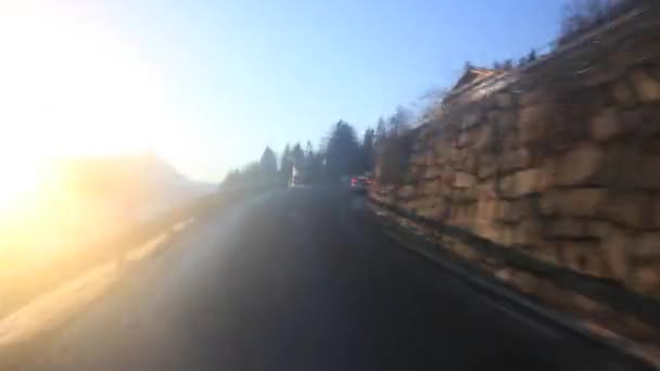 Fahrschuß - Schweiz — Stockvideo