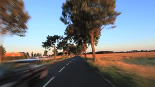 Girato di guida - Strada al tramonto - Crepuscolo — Video Stock