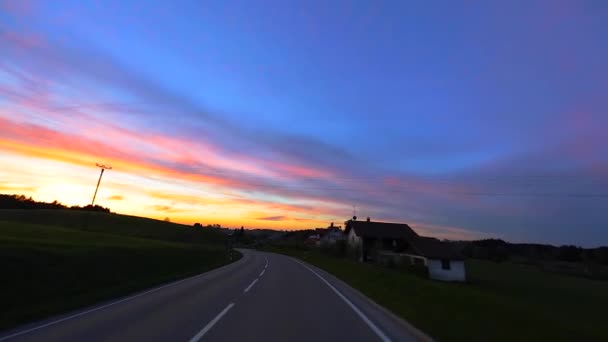 Auto angefahren - Straße - Deutschland — Stockvideo