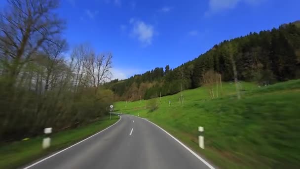 Drijvende Shot - weg - Duitsland — Stockvideo