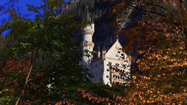 Nuovo castello di Swanstone, Castello di Neuschwanstein, Baviera, Germania — Video Stock