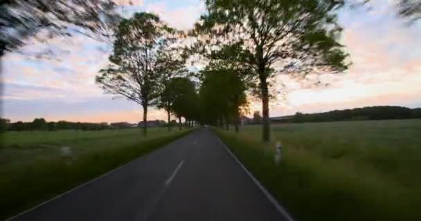 Guida - Punto di vista - Strada verso il tramonto - Parte 2 di 7 — Video Stock