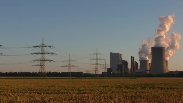 Central eléctrica a carvão — Vídeo de Stock